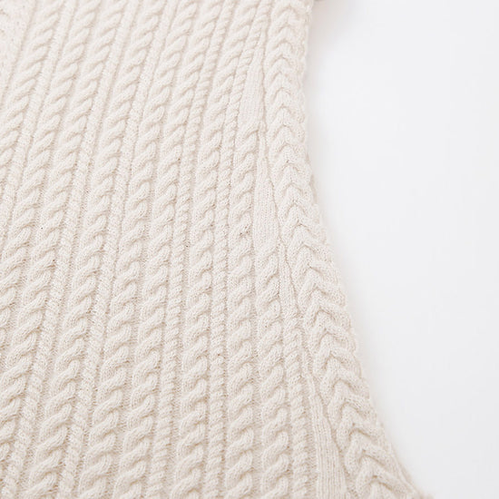 COMOBOCA 100% Wool Women's Knit Sleeveless Sweater Vest