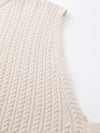 COMOBOCA 100% Wool Women's Knit Sleeveless Sweater Vest