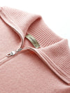 COMOBOCA 100% Cashmere Women's Half Zip Mock Neck Knit Sweater