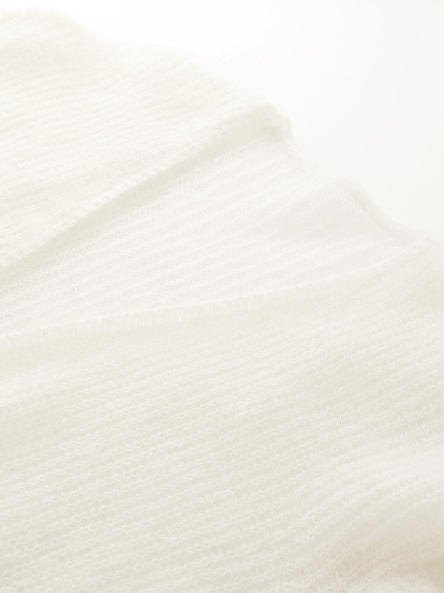 COMOBOCA Women's Mohair Fluffy Open Front Cardigan