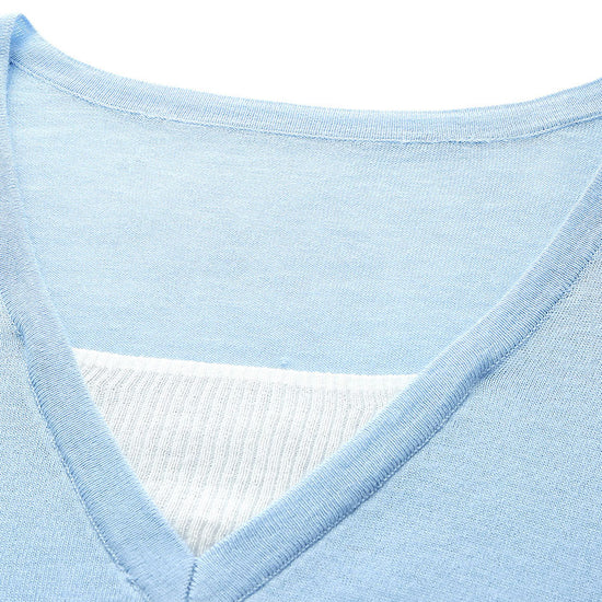 COMOBOCA Women's V-Neck Layered Knit Sweater