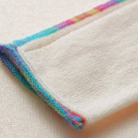 COMOBOCA 100% Cashmere Women's Sweater with Built-in Collar