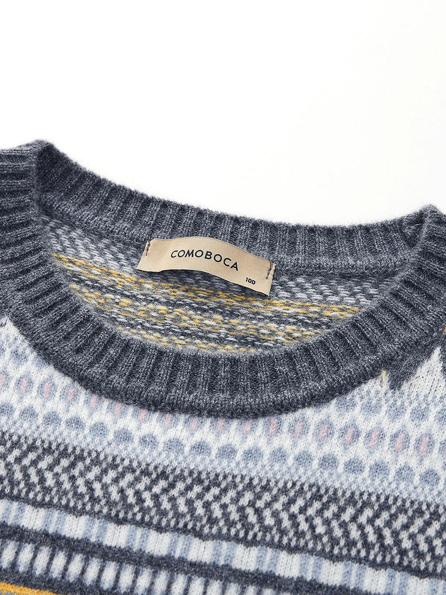 COMOBOCA 100% Cashmere Women's Striped Knit Vest