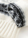 COMOBOCA 100% Cashmere Soft Knit Gloves with Nordic Design