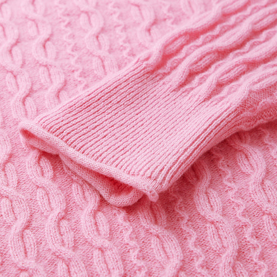 COMOBOCA 100% Cashmere Women's Classic Cable Knit Sweater