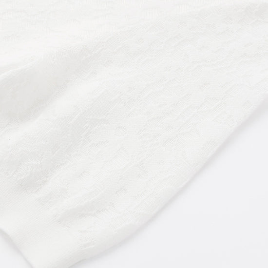 COMOBOCA Women's Cotton Silk Versatile Floral Lace Knit T-Shirt