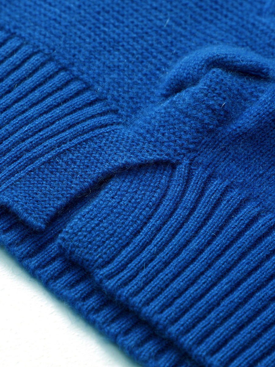 COMOBOCA 100% Cashmere Women's Ribbed Cable Knit Sweater