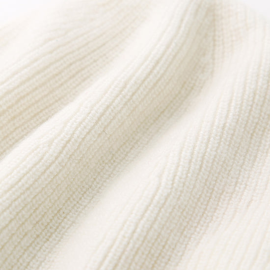 COMOBOCA 100% Cashmere Women's Ribbed Knit Beanie