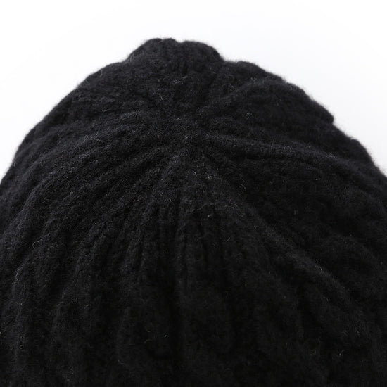 COMOBOCA 100% Cashmere Women's Cable Knit Beanie