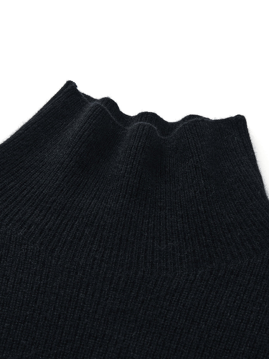 COMOBOCA 100% Cashmere Women's Geometric Turtleneck Sweater