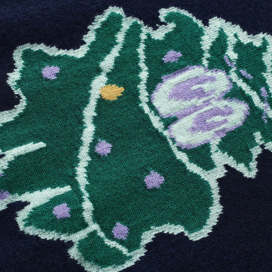 COMOBOCA 100% Wool Kids' Christmas Tree Round Neck Sweater