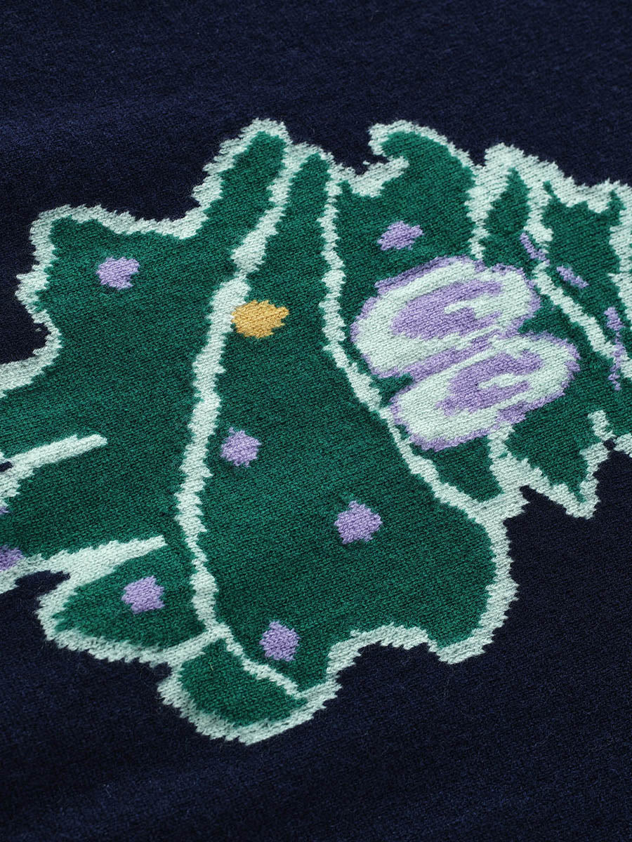 COMOBOCA 100% Wool Kids' Christmas Tree Round Neck Sweater