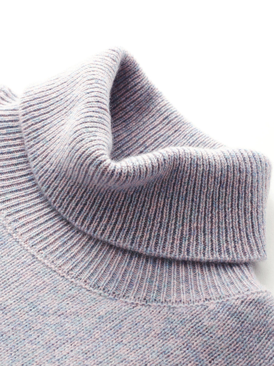 COMOBOCA 100% Cashmere Women's Turtleneck Knit Sweater