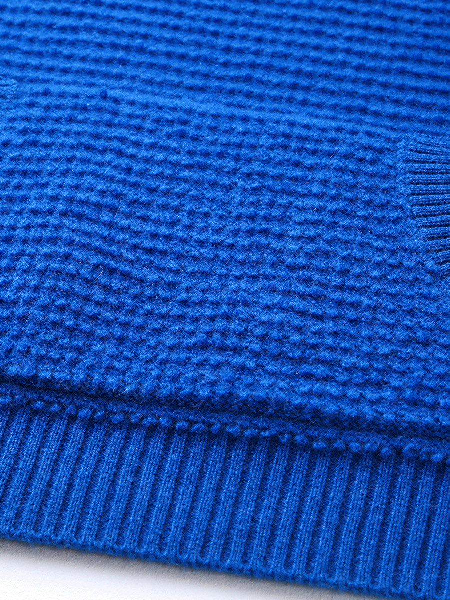 COMOBOCA 100% Cashmere Women's Textured Knit Pocket Hoodie