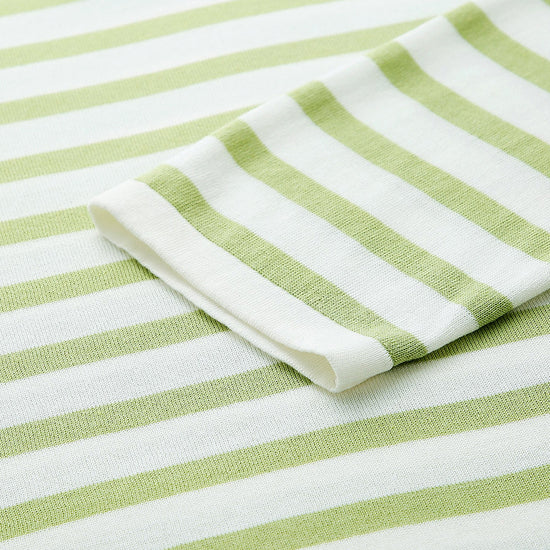 COMOBOCA Women's Striped Long Sleeve V-Neck T-Shirt