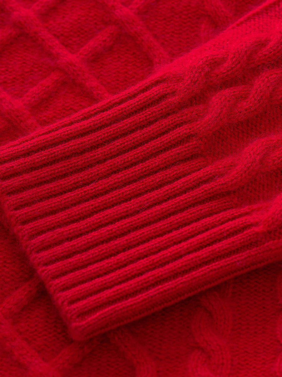 COMOBOCA 100% Cashmere Women's Fair Isle Sweater