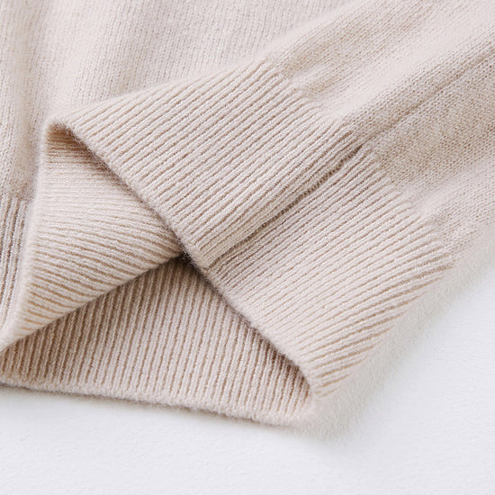 COMOBOCA 100% Wool Kids' Round Neck Plain 100% Sweater