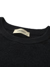 COMOBOCA 100% Cashmere Women's Striped Sleeve Round Neck Sweater