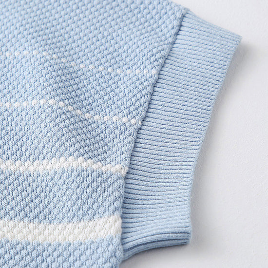 COMOBOCA Women's Striped Polo Knit T-Shirt