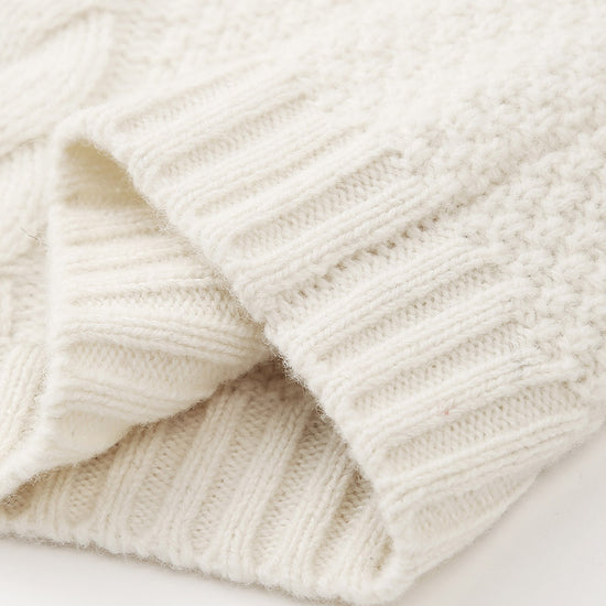 COMOBOCA 100% Wool Women's Cozy Cable Knit Sweater