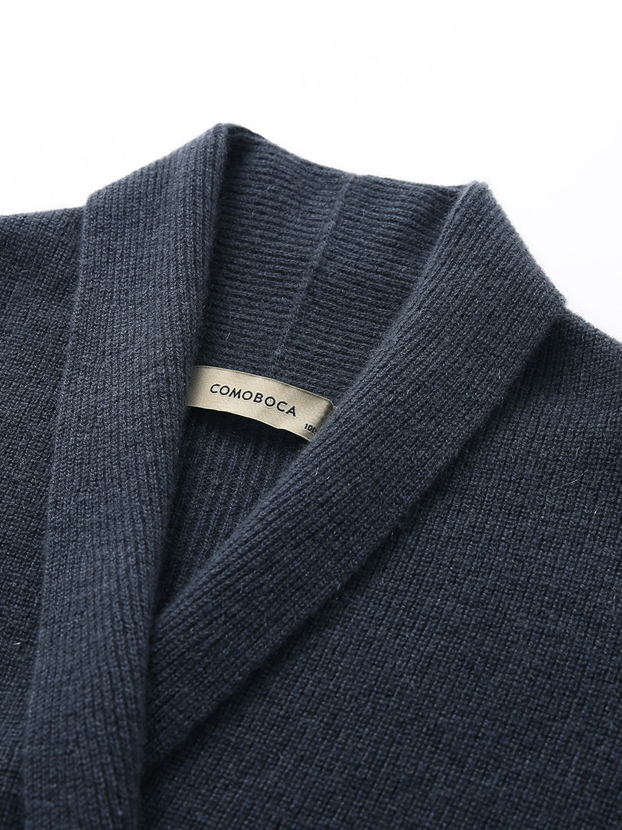 COMOBOCA 100% Cashmere Women's Shawl Collar Wrap Cardigan