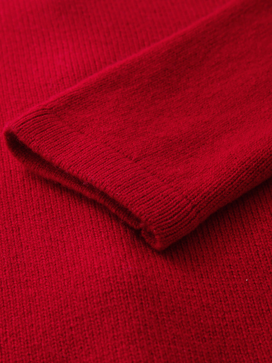 COMOBOCA 100% Cashmere Women's Cardigan with Mandarin Collar