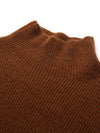 COMOBOCA 100% Cashmere Women's Color Block Turtleneck Sweater