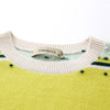 COMOBOCA 100% Cashmere Colorful Geometric Knit Vest