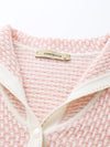 COMOBOCA 100% Cashmere Women's Sailor Collar Knit Cardigan