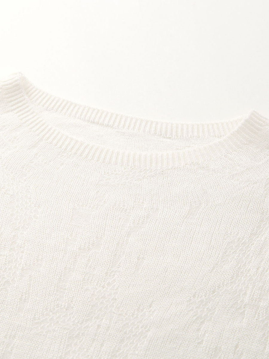 COMOBOCA Women's Round Neck Knit Sweater