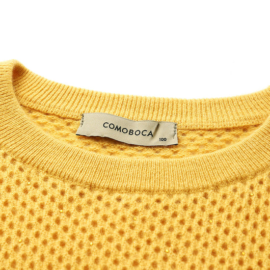 COMOBOCA 100% Cashmere Women's Breathable Mesh Sweater