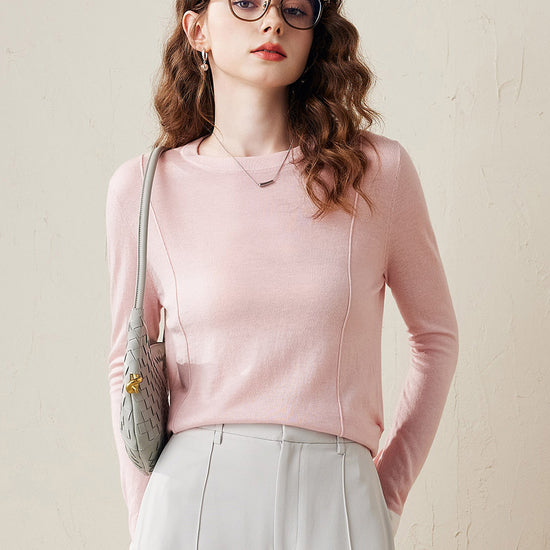 COMOBOCA Women's Essential Color-Blocked Knit Sweater