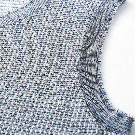 COMOBOCA Women's Frayed Edge Textured Tank Top