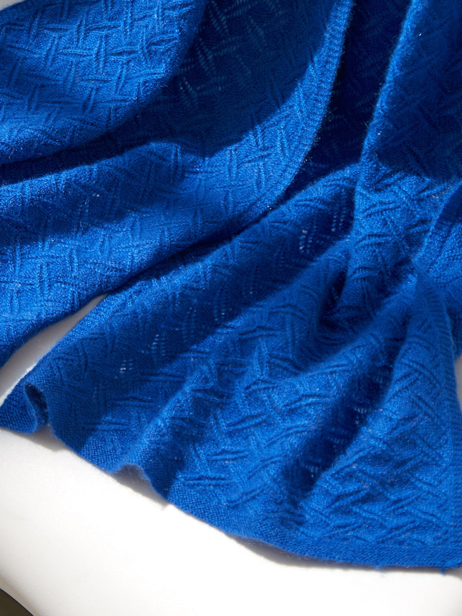 COMOBOCA 100% Cashmere Solid Color Knit Scarf