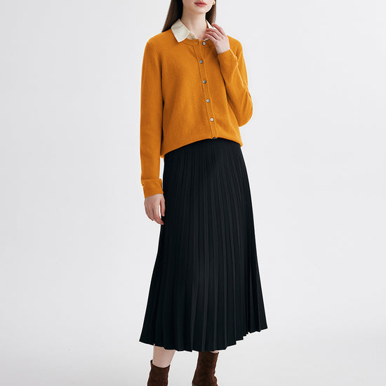 COMOBOCA 100% Cashmere Women's Button-Up Cardigan