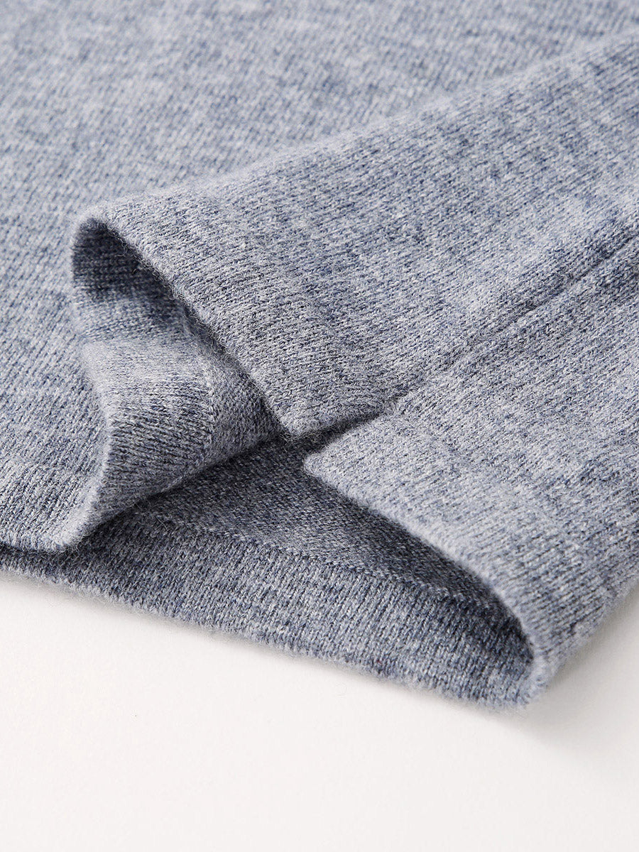 COMOBOCA 100% Wool Kid's Casual Colorblock Knit Sweater