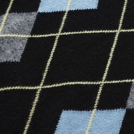 COMOBOCA 100% Wool Kids' Argyle Pattern Round Neck Sweater