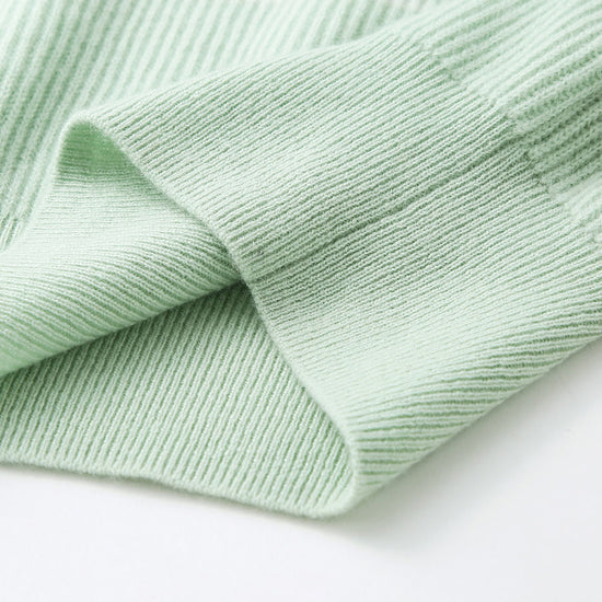 COMOBOCA 100% Cashmere Women's Striped Crewneck Sweater