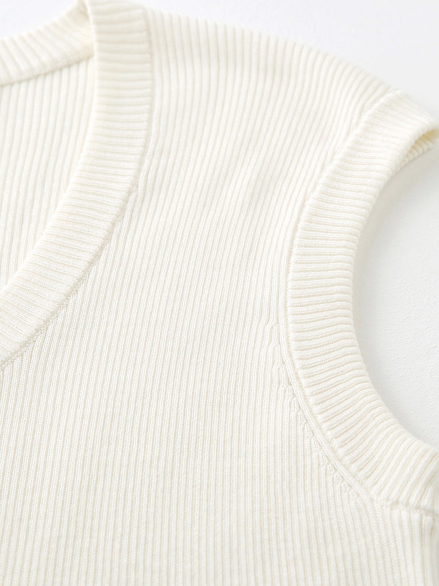 COMOBOCA Women's Ribbed V-Neck Tank Top