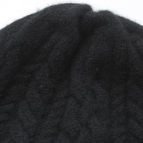 COMOBOCA 100% Cashmere Cable Slouchy Beanie
