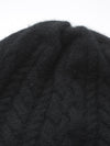 COMOBOCA 100% Cashmere Cable Slouchy Beanie