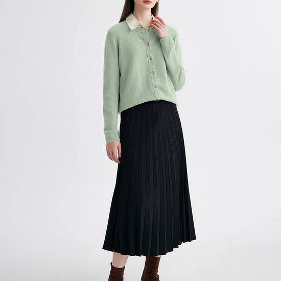 COMOBOCA 100% Cashmere Women's Button-Up Cardigan