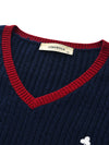 COMOBOCA 100% Cashmere Women's V-Neck Cable Knit Sweater