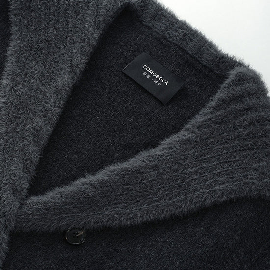 COMOBOCA Women's Fuzzy Sailor Collar Button Front Coat