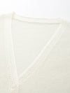COMOBOCA Women's Ribbed V-Neck Button Cardigan