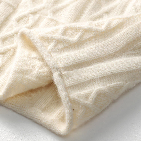 COMOBOCA 100% Cashmere Women's Knit Zip Up Cardigan Sweater