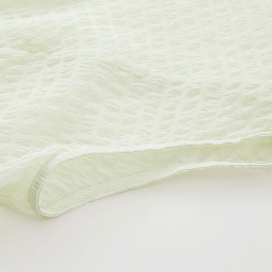 COMOBOCA Women's Crinkle Textured Blouse with Button Closure