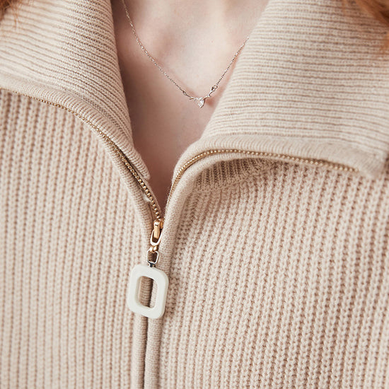 COMOBOCA 100% Wool Women's Knit Zipper Cardigan with Pockets