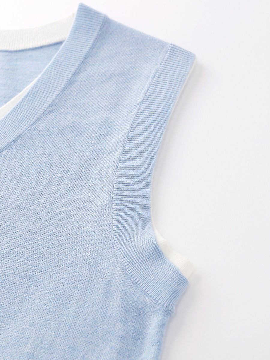 COMOBOCA Women's Faux Layered Look Tank Top