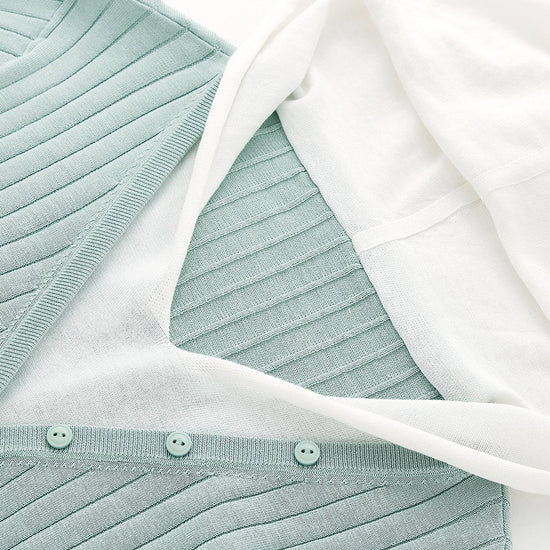 COMOBOCA Women's Layered Ribbed Knit Hooded Henley Top